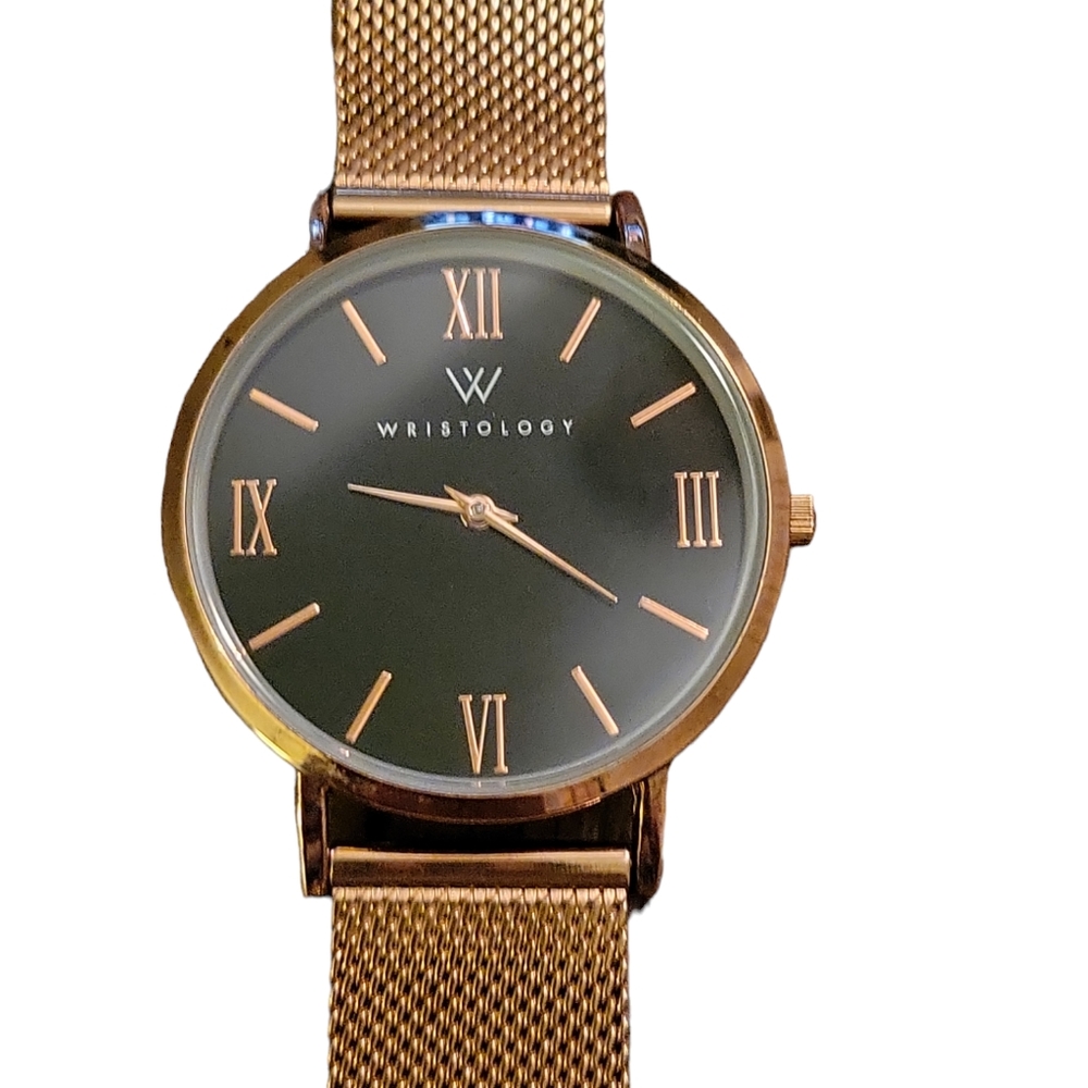Wristology Stella Women's Rose Gold & Black Watch